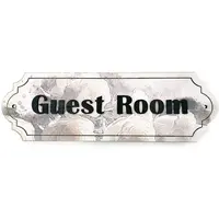 Guest Room Deluxe Decorative Decoupaged Door Sign With Raised Lettering Handmade