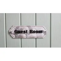 Guest Room Deluxe Decorative Decoupaged Door Sign With Raised Lettering Handmade