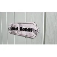 Guest Room Deluxe Decorative Decoupaged Door Sign With Raised Lettering Handmade