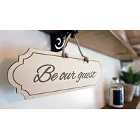 Be our Guest hanging wall plaque / sign delicate classy design