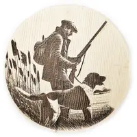 Hunting Themed Round Wooden Coaster Gift Ideas for Farmers Shooting Enthusiasts
