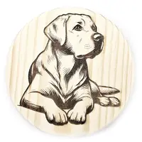 Labrador Round Wooden Coaster Gift Ideas for Pet Dog Owners