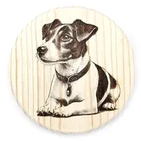 Jack Russell Round Wooden Coaster Gift Ideas for Pet Dog Owners