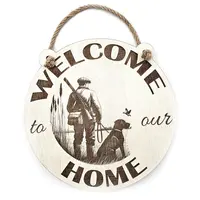 Hunting Themed Welcome To Our Home Sign Shooting Hanging Wall Plaque