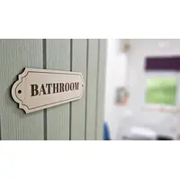 Bathroom Decorative Door Sign / Plaque Elegant Engraved Shape and Design