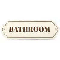 Bathroom Decorative Door Sign / Plaque Elegant Engraved Shape and Design