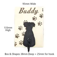 Custom Dog Lead Holder Wall Mounted Engraved With Dog Paws and Name Personalised Gift Ideas