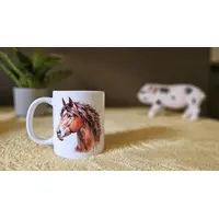 Life is better with Horses Mug White With Quote and Horse Image