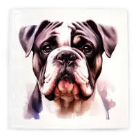 Bulldog Square Ceramic Coaster Gift Ideas for Pet Dog Owners