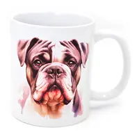 Personalised Grey Bulldog Mug White