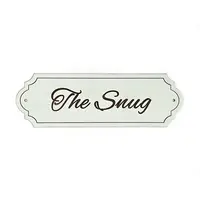 The Snug Room Decorative Door Sign | Plaque | Plain | Sage Green | Dusty Pink