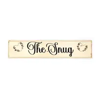 The Snug Sign Decorative Solid Wood Shelf Plaque
