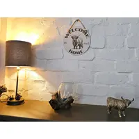 Welcome to our Home Highland Cow Plaque Decorative Sign
