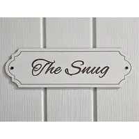 The Snug Room Decorative Door Sign | Plaque | Plain | Sage Green | Dusty Pink