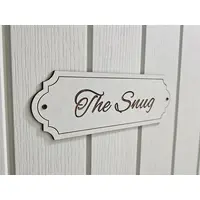 The Snug Room Decorative Door Sign | Plaque | Plain | Sage Green | Dusty Pink