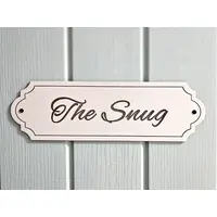 The Snug Room Decorative Door Sign | Plaque | Plain | Sage Green | Dusty Pink