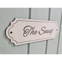 The Snug Room Decorative Door Sign | Plaque | Plain | Sage Green | Dusty Pink