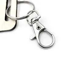 Personalised Beagle Novelty Wooden Keyring Shaped with Split Ring and Clip