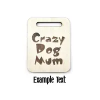 Personalised Boxer Dog Wooden Keyring with Split Ring