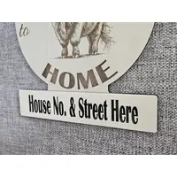 Personalised Welcome to our Home Highland Cow Plaque Decorative Sign