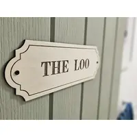 The Loo Door Decorative Sign | Toilet Plaque | Elegant Lavatory Design
