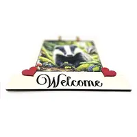Badger Wildlife Welcome Sign Modern Design With Colourful Picture
