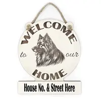 Personalised Welcome to our Home Alsatian Plaque Decorative Sign | German Shepherd