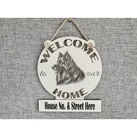 Personalised Welcome to our Home Alsatian Plaque Decorative Sign | German Shepherd
