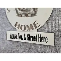 Personalised Welcome to our Home Hedgehog Plaque Decorative Sign