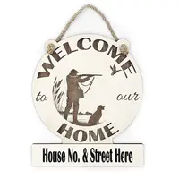 Personalised Welcome to our Home Hunting Scene Plaque Decorative Sign