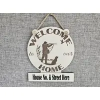 Personalised Welcome to our Home Hunting Scene Plaque Decorative Sign