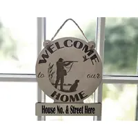 Personalised Welcome to our Home Hunting Scene Plaque Decorative Sign