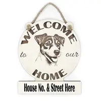 Personalised Welcome to our Home Jack Russell Plaque Decorative Sign