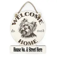 Personalised Welcome to our Home Yorkshire Terrier Plaque Decorative Sign