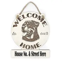 Personalised Welcome to our Home Rottweiler Plaque Decorative Sign