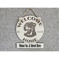 Personalised Welcome to our Home Rottweiler Plaque Decorative Sign
