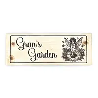 Grans Garden Personalised Solid Wooden Sign Outdoor Plaque