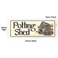 Potting Shed Personalised Solid Wooden Sign Outdoor Plaque