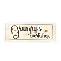 Grumpy's Workshop Personalised Solid Wooden Sign Outdoor Plaque