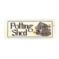 Potting Shed Personalised Solid Wooden Sign Outdoor Plaque