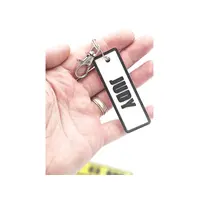 Custom Keyring Number Plate Style - Bag Tag Personalise With Your Name Reg Number