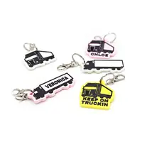 Lorry Truck Driver Keyring - Bag Tag Personalise With Your Name Reg Number