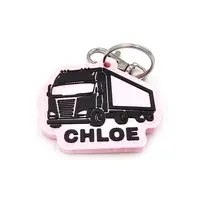 Lorry Truck Driver Keyring - Bag Tag Personalise With Your Name Reg Number