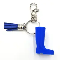 Welly Boot Gardening Themed Keyring with Tassle and clasp