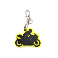 Motorbike Keyring Rider - Bag Tag Charm Personalise With Your Name