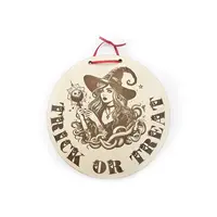 Halloween Trick or Treat Sign With A Witch Image