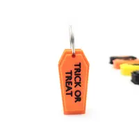 Coffin Keyring Halloween Goth School Bag Tag Charm Party Bag Filler