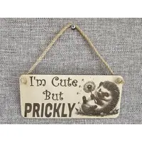 Hedgehog Plaque Decorative Sign With Funny Quote