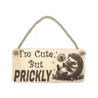Hedgehog Plaque Decorative Sign With Funny Quote