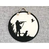 Hunting Themed Sign Shooting Scene Wall Plaque